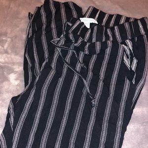 Pin Stripe Cozy Tie Pants